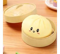 Giant Glitter Dumpling, Giant Dumpling Squishy, Jumbo Squishy Toy with Steamer Bun, Cute Steamer Bun Design, Stress & Anxiety Relief squishy dumplings toys for Kids & Adults (Yellow)