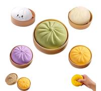 Giant Glitter Dumpling, Giant Dumpling Squishy, Mega Rainbow Dumplings, Cute Anxiety Relief Fidget Toy, Soft Squeeze Decompression Dough (Green)