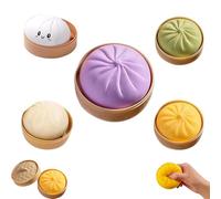 Giant Glitter Dumpling, Giant Dumpling Squishy, Mega Rainbow Dumplings, Cute Anxiety Relief Fidget Toy, Soft Squeeze Decompression Dough (Purple)