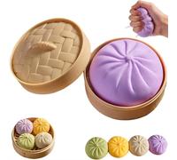 Giant Glitter Dumpling, Giant DumplingSquishy,Mega Rainbow Dumplings,Large Stress Relief Sensory Ball, Anxiety Relief Fidget Toy,Soft Squeezes Decompression Dough for Adults & Kids