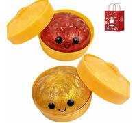 Giant Glitter Dumpling, Giant Glitter Dumpling Squishy Toy, Mega Rainbow Dumplings Fidget, Slow-Rising Sensory Decompression Dumplings,Soft Squeeze Decompression Dough (2PC-H)