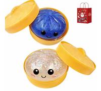 Giant Glitter Dumpling, Giant Glitter Dumpling Squishy Toy, Mega Rainbow Dumplings Fidget, Slow-Rising Sensory Decompression Dumplings,Soft Squeeze Decompression Dough (2PC-E)
