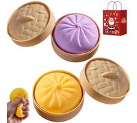 Giant Glitter Dumpling, Giant Glitter Dumpling Squishy Toy, Mega Rainbow Dumplings Fidget, Slow-Rising Sensory Decompression Dumplings,Soft Squeeze Decompression Dough (2PCS C)