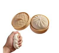 Giant Glitter Dumpling, Rainbow Dumplings Fidget Buns Bao, Giant Dumpling Squishy, Large Stress Relief Sensory Ball for Adults & Kids, Soft Squeeze Decompression Dough