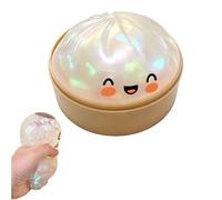 Giant Glitter Dumpling - Rainbowe Giant Squishy Dumpling Stress Toy, Cute Rainbow Dumplings Buns Bao With Steamer Box,Squishy Balls, Stress Relief Squishy Dumplings Toy (Pearl)
