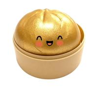 Giant Glitter Dumpling Sensory Toy, Soft Rainbow Dumpling Stress Balls with Steamer, Realistic Bun Shape Squeeze Fidget Toys for Children Adults Students Home Office Classroom(E)