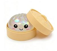 Giant Glitter Dumpling Squishy, 2026 Upgrade Dumpling Squishy Mystery Box, Colorful Dumplings Stress Balls, Dumplings Stress Ball with Steamer Stress & Anxiety Relief Toy for Kids Adults (Transparent)