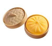 Giant Glitter Dumpling Squishy, Squeeze Toy for Adults Stress Relief, Stress Toy Cute Steamer Bun Design Stress & Anxiety Relief Squishy Dumplings Toy (Yellow)