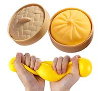 Giant Glitter Mystery Dumpling Squishy, Giant Dumpling Squishy, Viral Large Mystery Dumpling Squishy, Relief Fidget Toy, Soft Squeeze Decompression Dough (Yellow)