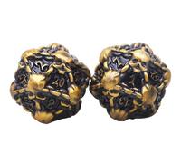 Giant Gold Metal Skull D20 Dice Set 2PCS/Set for Role Playing Games-BK2GH