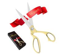 Giant Gold Scissors - Large Professional Ribbon Cutting Scissors for Ceremony, Fabric, Plastic & Cardboard