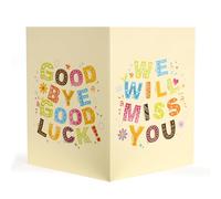 Giant Goodbye Good Luck Card, Large Going Away Goodbye Cards for Coworkers Congratulations New Job Cards We'll Miss You Farewell Big Huge Card for Colleague Retirement Friends Gift Decoration