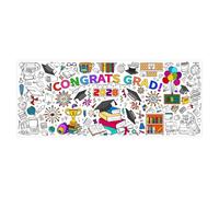 Giant Graduation Party Coloring Poster - Paper Sheet 183x76cm, Interactive Activity Encourages Art Expression Enhances Celebration Atmosphere Entertains Kids | Poster pe
