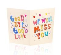 Giant Greeting Card Farewell, 11x17.3 Inch Large Going Away Card with Envelope Coworkers We'll Miss You Leaving Goodbye Good Luck Jumbo Big Huge Card for Colleague Friends Gift (Yellow)
