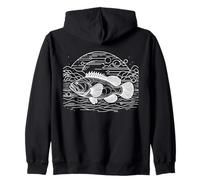 Giant Grouper Line Art Aquarist Zip Hoodie