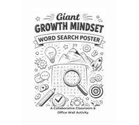 Giant Growth Mindset Word Search Poster: A Collaborative Classroom & Office Wall Activity (Mindset on the Wall)