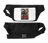 Giant Grumpy Cat Monster Attack Unisex Waist Bag Black