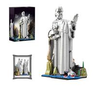 Giant Guardian Statue Building Kit with Mountain Landscape as Base (867 Pieces)