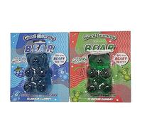 Giant Gummy Bear Set: Raspberry & Watermelon Flavoured Jelly Candy - Soft Xmas Treats Delight Stocking Filler 90 Gram Pack Of 2
