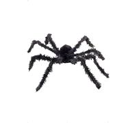 Giant Black Spider Light Up Eyes 102cm Party Prop Hanging Decoration