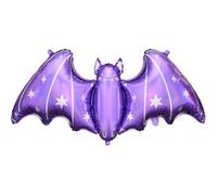 Giant Halloween Purple Foil Bat Balloon Decoration, Halloween Decoration, Halloween Foil Balloon Helium or Air, Bat Party Decorations, Halloween Party Supplies