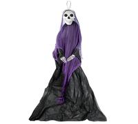 Giant Hanging Halloween Decoration 2M Skeleton & Pumpkin Designs Spooky Hang Up Party Props Grim Reaper Decorations (7FT Purple Skeleton)
