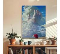 Giant Heavenly Hand Canvas, Religious Landscape Wall Art(60x80cm/No frame)