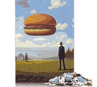 Giant Hovering Hamburgers Puzzle Difficult Challenge 100 Percent Recycled Cardboard Jigsaw Puzzle for Kids And Adults Age 12 Years Up 1000pcs (75x50cm)
