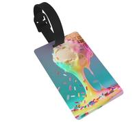 Giant Ice Cream Luggage Tags for Suitcases - Durable PVC ID Tags with Detachable Straps for Travel, Backpack, Golf Bag, Anti-Loss
