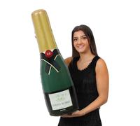 Giant Inflatable Champagne Bottle - Pack of 2-30 inch/73cm Green and Gold Blow-Up Inflatable Bottle - New Years Birthday Anniversary Party Celebration Decoration Prop