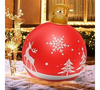 Giant Inflatable Christmas Baubles - 23 Inch Large Outdoor Christmas Inflatable Decorations - Reusable PVC Waterproof Santa Snowman Blow up Ball for Yard Garden Patio Lawn