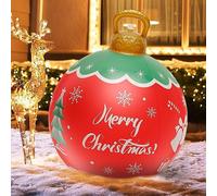 Giant Inflatable Christmas Baubles - 23 Inch Large Outdoor Christmas Inflatable Decorations - Reusable PVC Waterproof Santa Snowman Blow up Ball for Yard Garden Patio Lawn