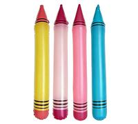 Giant Inflatable Crayons - Crayon Inflatable Balloons, 41.3 Inch School Theme Decorations with Vibrant Wax Pen Design, Large Celebration Foil, Welcome Ornament, Festival Accessory for Preschool