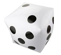 Giant Inflatable Dice, GLADFRESIT 32cm Inflatable Dice Toys for Games Props Pool Party Favors (White)