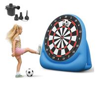 Giant Inflatable Football Dartboard, Kicking Dar Board Game with 2 Balls and Air Pump, Water-fill Base, Durable and Portable Soccer Training Aid, Outdoor Garden Toy for Kids & Families
