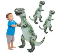 Giant Inflatable T-Rex - Pack of 2 - 3ft/0.9m Tall Green Blow-Up Dinosaur - Fun Event Indoor Outdoor Prop Inflatable Display Childs Kids Jurassic Birthday Party Decoration