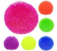 Giant Jiggly Puffer Ball - 7" Sensory Stress Ball, Squishy Fidget Toys for Children, 17cm Bouncing Ball, Colour Sent at Random (1 Solid Colour Ball)