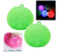 Giant Jiggly Puffer Ball - 9" Sensory Stress Ball, Squishy Fidget Toys, 24cm Bouncing Balls,Sensory Toys And Squishy Toy With Battery,Squish and Squash The Sensory Balls With Light (W)