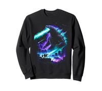 Giant Kaiju City Attack Atomic Breath Pixel Art Sweatshirt