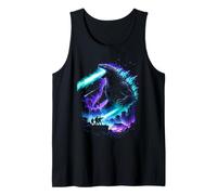 Giant Kaiju City Attack Atomic Breath Pixel Art Tank Top