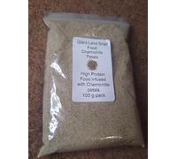 Giant Land Snail Food, High Protein mixed with floer petals, 100g Pack (100g, CHAMOMILE FLOWER)