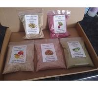 Giant Land Snail Food Variety Pack, High Protein, 5 Flavours, 30g Bags