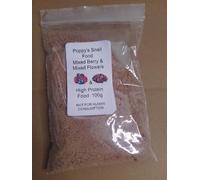 Giant Land Snail High Protein Food Mix, 100g Mixed Berry and Flower Petals (100g, MIXED FLOWERS)