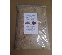 Giant Land Snail High Protein Food Mix, 100g Mixed Veg and Flower Petals (100g, ROSE PETALS)
