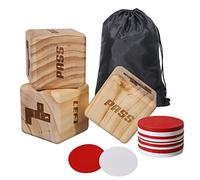 Giant Left Right Center Bonus Dice Game - Unique Bonus Special Sides for Traditional or Bonus Play with 24 Huge Chips & Carry Bag