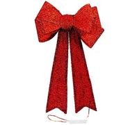 Giant Light Up Christmas Bow Décor - Red