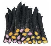 Giant Liquorice Flyers Original Liquorice Candy Sticks with Assorted Fruit Flavour Crystal Centres 80 Pieces Classic British Sweets Suitable for Vegans and Free from Artificial Colours and Flavours