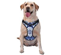 Giant Lotus Mandala Dog Harness for Small, Medium, and Large Dogs – Reflective Straps, Adjustable Fit with Quick-Release Buckles