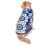 Giant Lotus Mandala Dog Hoodie for Medium and Large Dogs – Soft Polyester Pet Clothes, Suitable for All Seasons