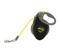 flexi Giant S/M Tape 8 m black/neon yellow, retractable leash for dogs up to 25 kg